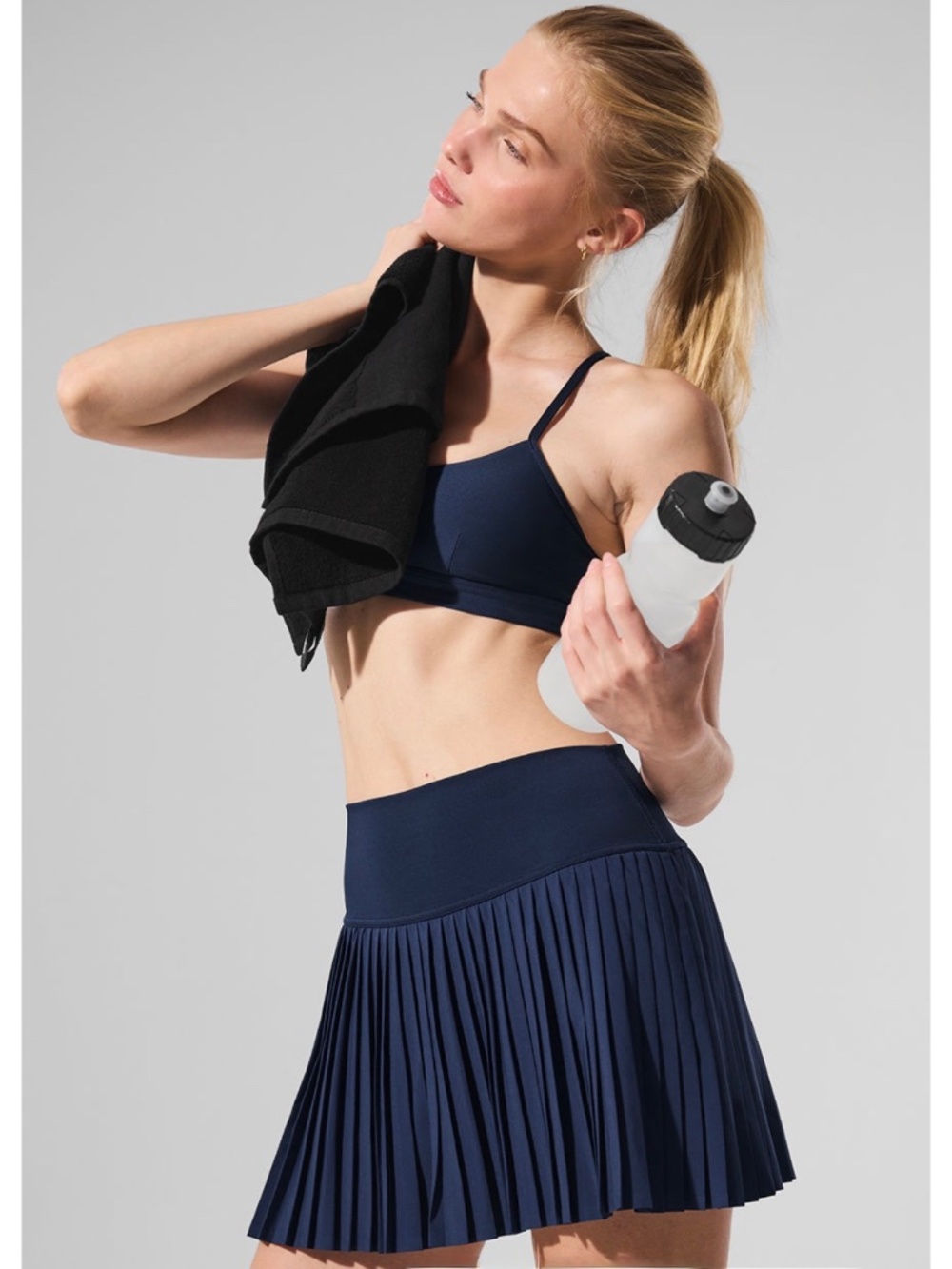 NWOT, ALO Grand Slam Tennis Skirt, Navy, Small
